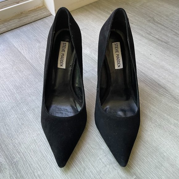 Steve Madden Shoes - Steve Madden Adella Black Suede Pumps - size 7.5